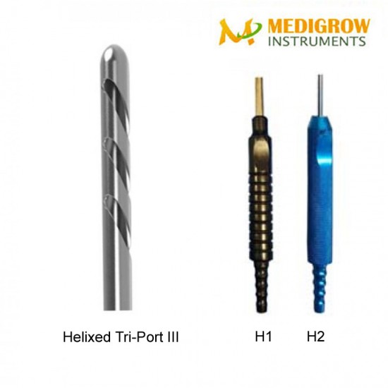 Helixed Tri Port III fix handle cannula