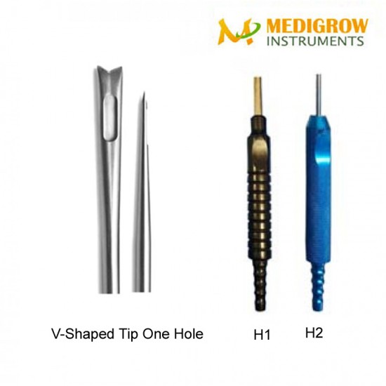 V-Shaped Tip One Hole fix handle cannula