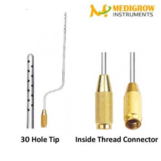 30 Holes Infiltration Liposuction Cannula Bayonet 