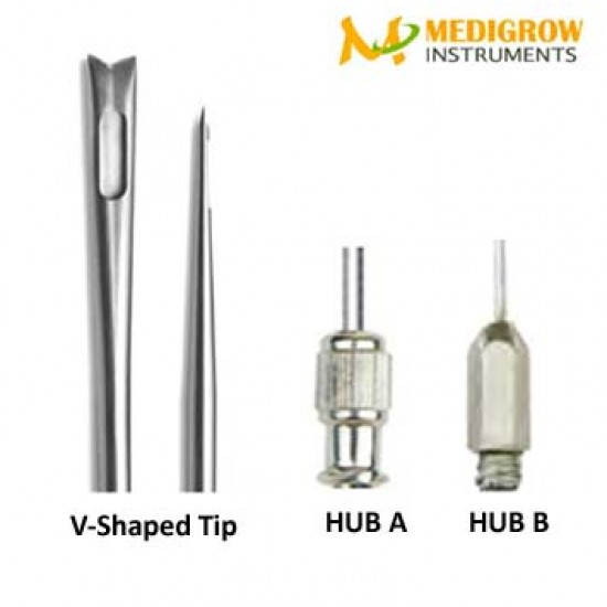 V-Shaped Tip One Hole Luer Lock Cannula