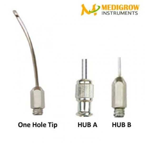 One Hole Luer Lock Cannula Curved